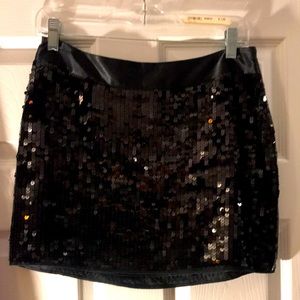 Express black sequins mini skirt size 2